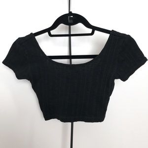 Black crop top